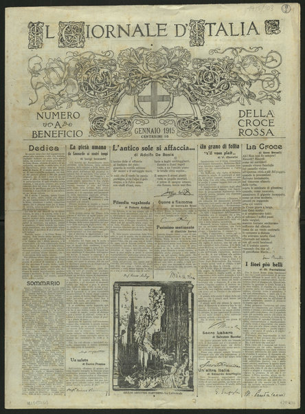 Il giornale d'Italia : numero a beneficio della Croce Rossa : gennaio 1915